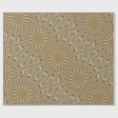 Kaleidoscope Design Light Brown Rustic Floral Cadeaupapier (Vlak)