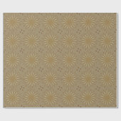 Kaleidoscope Design Light Brown Rustic Floral Cadeaupapier (Vlak)