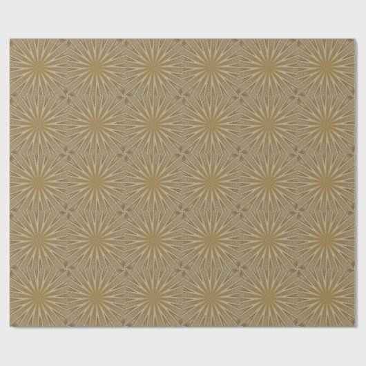 Kaleidoscope Design Light Brown Rustic Floral Cadeaupapier (Vlak)
