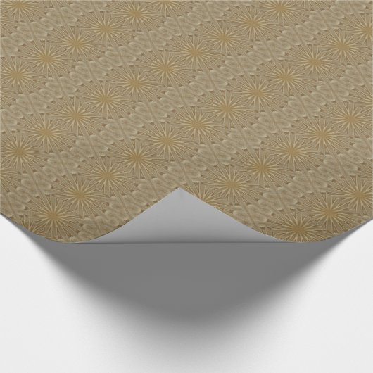 Kaleidoscope Design Light Brown Rustic Floral Cadeaupapier (Hoek)