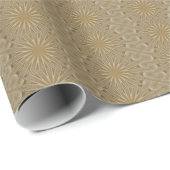 Kaleidoscope Design Light Brown Rustic Floral Cadeaupapier (Rol Hoek)