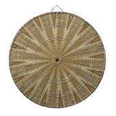 Kaleidoscope Design Light Brown Rustic Floral Dartbord (Voorkant)