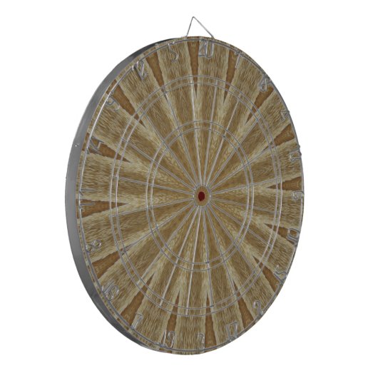 Kaleidoscope Design Light Brown Rustic Floral Dartbord (Voorkant Links)