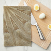 Kaleidoscope Design Light Brown Rustic Floral Theedoek (Quarter Fold)