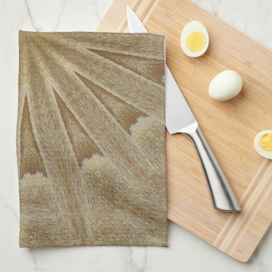 Kaleidoscope Design Light Brown Rustic Floral Theedoek (Quarter Fold)