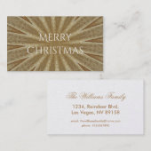 Kaleidoscope Design Light Brown Rustic Floral Visitekaartje (Voorkant / Achterkant)