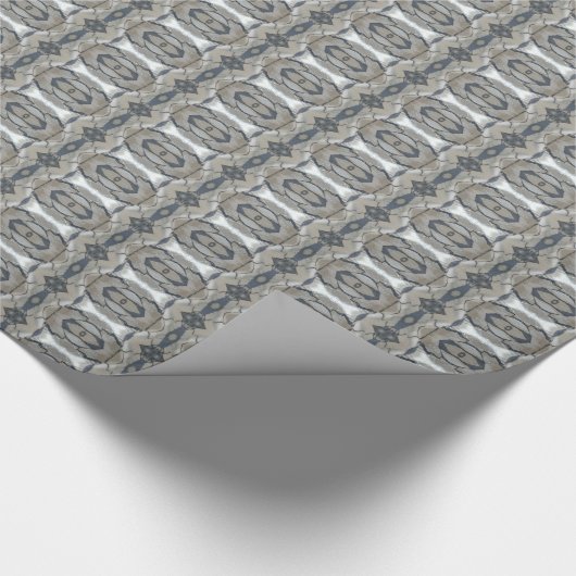 Kaleidoscope Design Light en Dark Grey Pattern Cadeaupapier (Hoek)