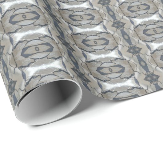 Kaleidoscope Design Light en Dark Grey Pattern Cadeaupapier (Rol Hoek)