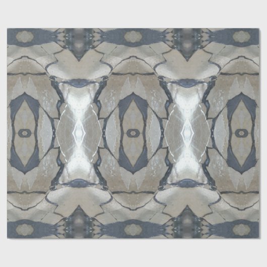 Kaleidoscope Design Light en Dark Grey Pattern Cadeaupapier (Vlak)