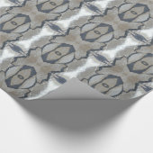 Kaleidoscope Design Light en Dark Grey Pattern Cadeaupapier (Hoek)