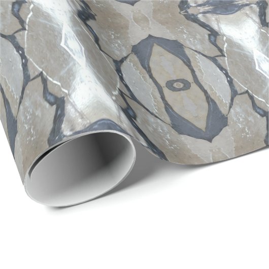 Kaleidoscope Design Light en Dark Grey Pattern Cadeaupapier (Rol Hoek)