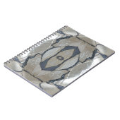 Kaleidoscope Design Light en Dark Grey Pattern Notitieboek (Linkerzijde)