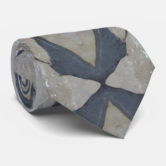 Kaleidoscope Design Light en Dark Grey Pattern Stropdas (Opgerold)