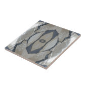 Kaleidoscope Design Light en Dark Grey Pattern Tegeltje (Zijkant)