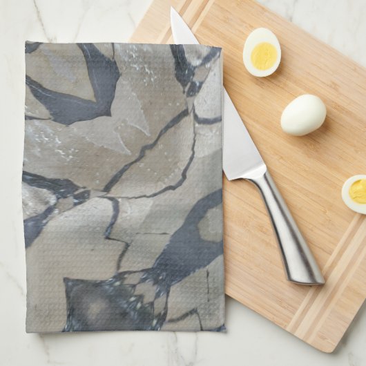 Kaleidoscope Design Light en Dark Grey Pattern Theedoek (Quarter Fold)