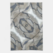 Kaleidoscope Design Light en Dark Grey Pattern Theedoek (Verticaal)