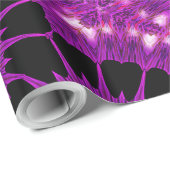 Kaleidoscope Design Paars Pink Art Cadeaupapier (Rol Hoek)
