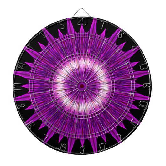 Kaleidoscope Design Paars Pink Art Dartbord (Voorkant)