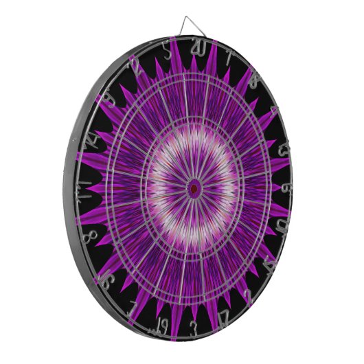 Kaleidoscope Design Paars Pink Art Dartbord (Voorkant Links)