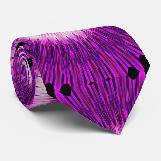 Kaleidoscope Design Paars Pink Art Stropdas (Opgerold)