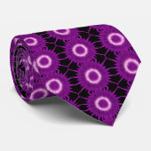 Kaleidoscope Design Paars Pink Art Stropdas (Opgerold)
