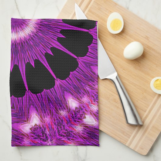 Kaleidoscope Design Paars Pink Art Theedoek (Quarter Fold)