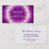 Kaleidoscope Design Paars Pink Art Visitekaartje (Voorkant / Achterkant)