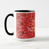 Kaleidoscope Design Red Flower Happy Nieuwjaar Mok (Links)
