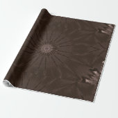 Kaleidoscope Design Rustic Brown Cadeaupapier (Uitgerold)
