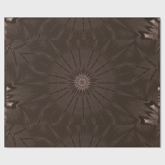 Kaleidoscope Design Rustic Brown Cadeaupapier (Vlak)