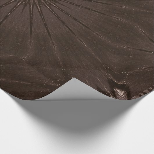 Kaleidoscope Design Rustic Brown Cadeaupapier (Hoek)