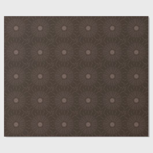 Kaleidoscope Design Rustic Brown Cadeaupapier (Vlak)