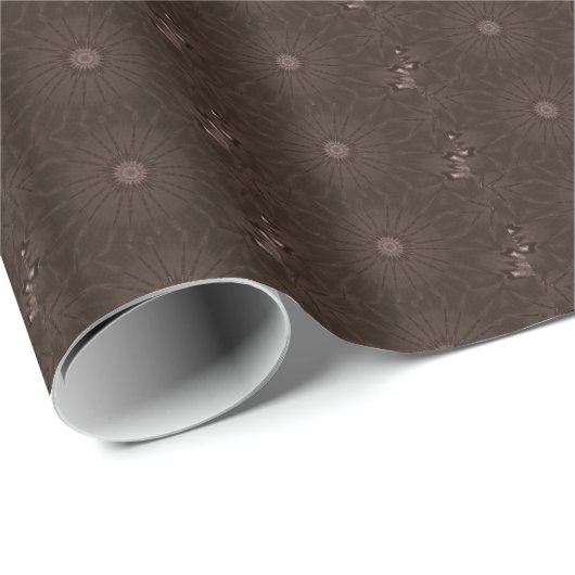 Kaleidoscope Design Rustic Brown Cadeaupapier (Rol Hoek)