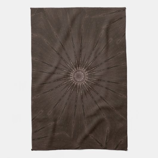 Kaleidoscope Design Rustic Brown Theedoek (Verticaal)