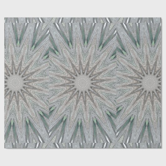 Kaleidoscope Design Rustic Light Grey Colors Cadeaupapier (Vlak)