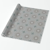Kaleidoscope Design Rustic Light Grey Colors Cadeaupapier (Uitgerold)