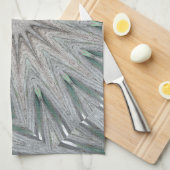 Kaleidoscope Design Rustic Light Grey Colors Theedoek (Quarter Fold)