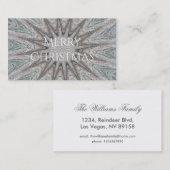 Kaleidoscope Design Rustic Light Grey Colors Visitekaartje (Voorkant / Achterkant)