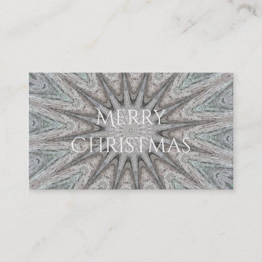Kaleidoscope Design Rustic Light Grey Colors Visitekaartje (Voorkant)