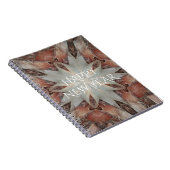 Kaleidoscope Design Star van de boomstam van de pa Notitieboek (Rechterzijde)