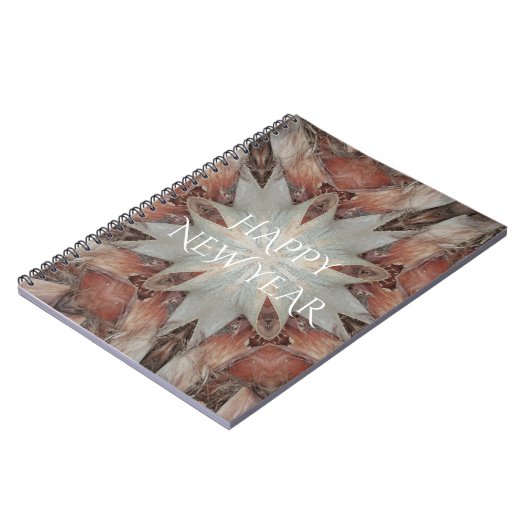 Kaleidoscope Design Star van de boomstam van de pa Notitieboek (Linkerzijde)