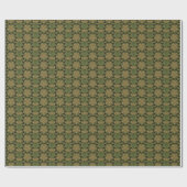 Kaleidoscope Design Star van Pampas Grass Green Cadeaupapier (Vlak)