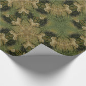 Kaleidoscope Design Star van Pampas Grass Green Cadeaupapier (Hoek)