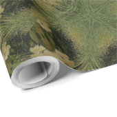 Kaleidoscope Design Star van Pampas Grass Green Cadeaupapier (Rol Hoek)