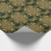 Kaleidoscope Design Star van Pampas Grass Green Cadeaupapier (Hoek)