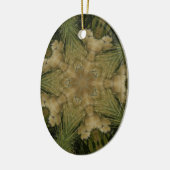 Kaleidoscope Design Star van Pampas Grass Green Keramisch Ornament (Links)