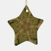 Kaleidoscope Design Star van Pampas Grass Green Keramisch Ornament (Rechts)
