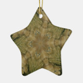 Kaleidoscope Design Star van Pampas Grass Green Keramisch Ornament (Links)
