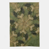 Kaleidoscope Design Star van Pampas Grass Green Theedoek (Verticaal)