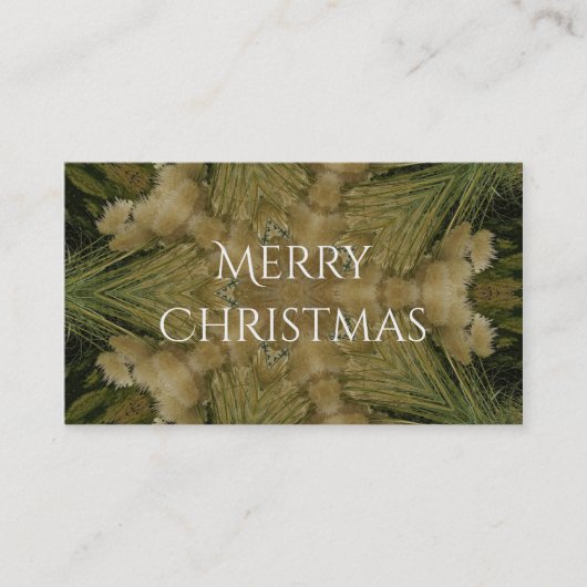 Kaleidoscope Design Star van Pampas Grass Green Visitekaartje (Voorkant)